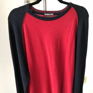 Men’s Sweater. Black-Red.